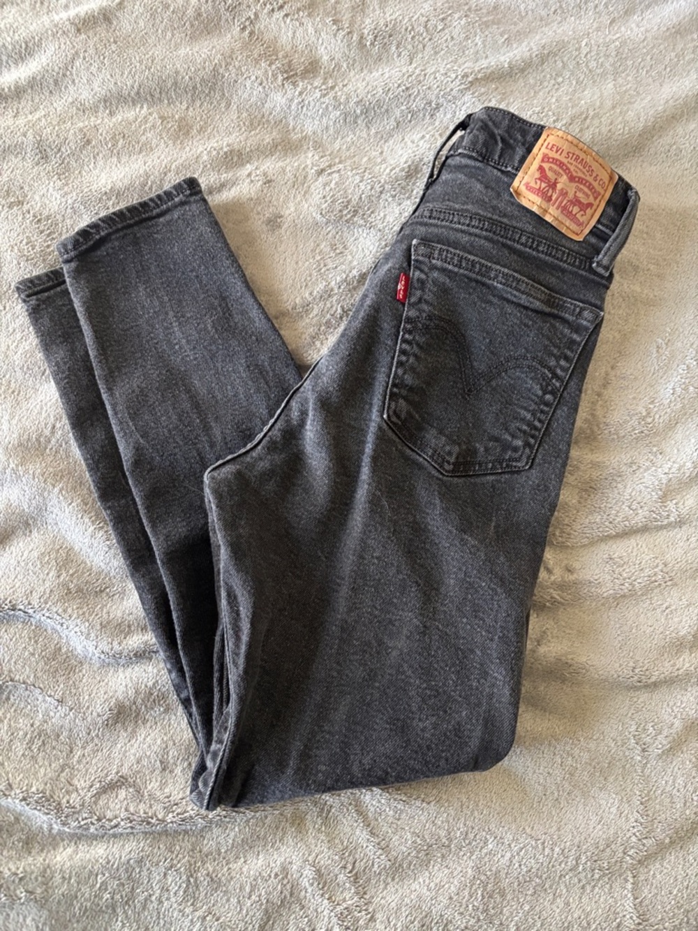 Levi's Charcoal Black Straight-Leg Jeans wedgies